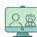Video call icon representing an online session